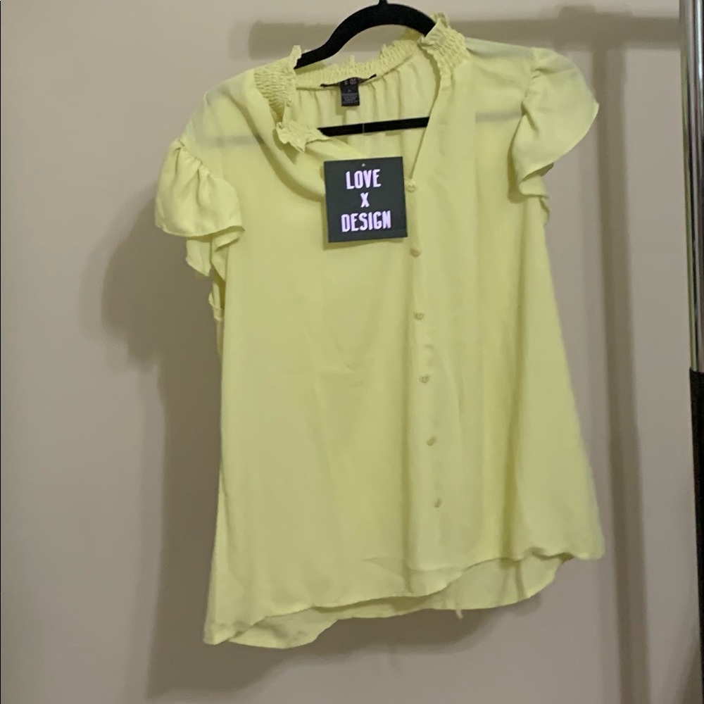 Shirt yellow light material